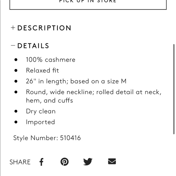 NWT 100% Cashmere Club Monaco Sweater - Picture 3 of 5